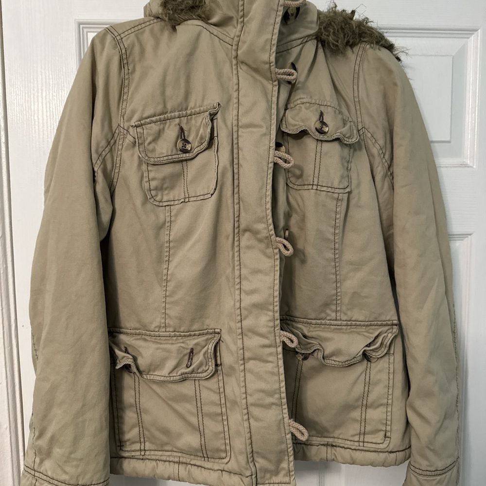 Faux fur lined y2k jacket #y2k #grunge #clothes